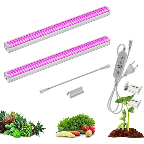 Lampe de Croissance LED Full Spectrum 2PCS Rose – Lampe Plante pour Plantes, Légumes et Fleurs (1/5)