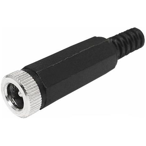 Prise CC 2,5/5,5 mm pour câble avec serre-câble