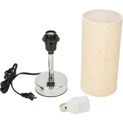 Lampe de chevet tactile moderne avec abat-jour en lin, variateur 3 vitesses et port USB intégré pour chambre à coucher (1/5)