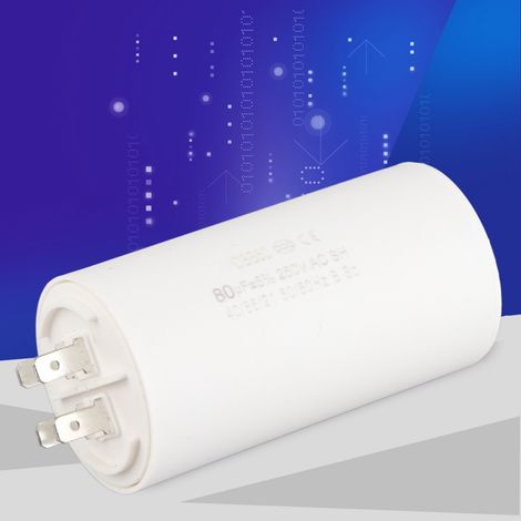 CBB60 Zylinderförmiger Betriebskondensator AC 250V 80uF 50/60HZ für Motorpumpe (1/5)