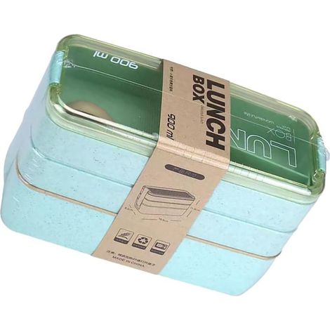 Boîte à lunch Bento en blé de 900 ml pour adultes (1/5)