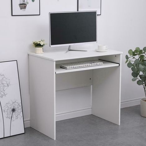 Newport White Computer Desk PC Laptop Table Home Office Study Workstation Gaming (1/5)