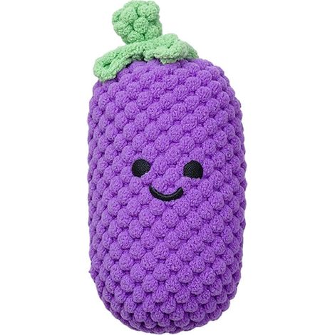 Peluche Vegetable Jouet pour chien sonore Broccoli Eggplant chien jouet à macher mignon Stuffed Scallion Chili Pepper pour chiot dentition jeu interactif – B (1/5)