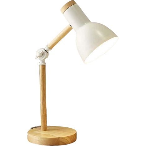 Lampe de table nordique ins petite protection des yeux type H sans ampoule réglementation européenne blanche (1/4)