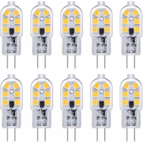 BUNTHAUS PA Lot de 10 ampoules LED G4 12 V 2 W Blanc froid 6000 K 200 lm Couvercle de cuisine pour camping-car Non dimmable (1/4)