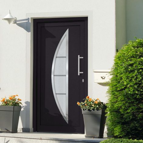 Porte d'entrée anthracite 98x200 cm