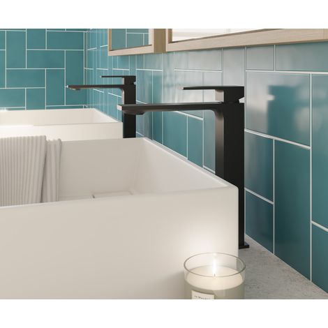 Grifería Monomando Lavabo Alto Bold Negro (1/4)
