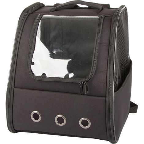 Sac de transport sac à dos pour chat chien lapin fenêtre dos ventilé (1/5)