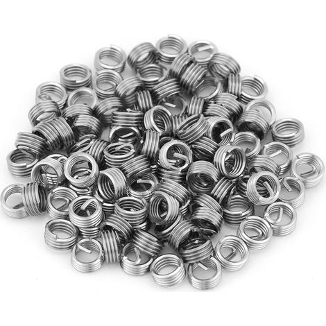 100 inserts filetés hélicoïdaux en fil d'acier inoxydable enroulé, M6 x 1,0 x 1D (1/5)