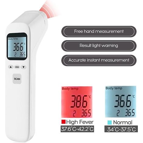 Thermomètre frontal infrarouge YS-ET03, technologie de capteur sans contact, lecture instantanée (1/5)