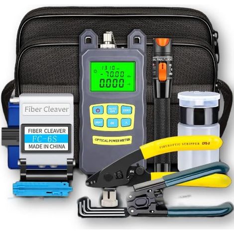 FTTH-Glasfaser mit FC-6S-Cleaver, optischem Leistungsmesser und 5 km Visual Fault Locator Stripper (1/5)