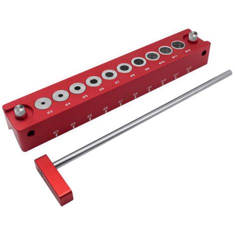 TONYSA Guide de perçage pour menuiserie, accessoires de bloc de perceuse 3/4/5/6/7/8/9/10/11/12 mm, gabarit de localisation professionnel, guide de perçage d'angle, pour percer et meuler le bois et le (1/5)