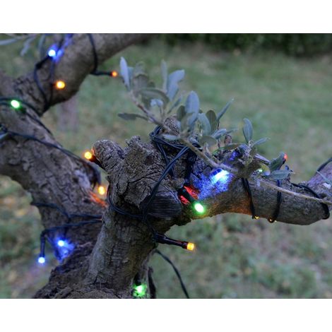 Guirlande lumineuse solaire de Noël extérieur LED multicolore 5 m (1/3)