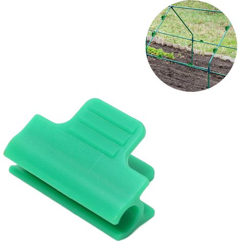 100 pièces/vente. Serre/chambre de culture/chambre chauffée : film de serrage renforcé pour tuyaux épais, moustiquaire, bâche de protection contre le gel, pince à tête unique de 8 mm. (1/5)