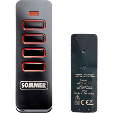 Sommer Pearl schwarze 4-Kanal-Fernbedienung 4018v000