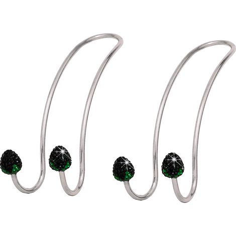 Crochets de voiture brillants, crochets de rangement pour appuie-tête de siège, porte-bagages arrière robuste et durable, universel pour SUV et camions, paquet de 2 (noir). (1/3)