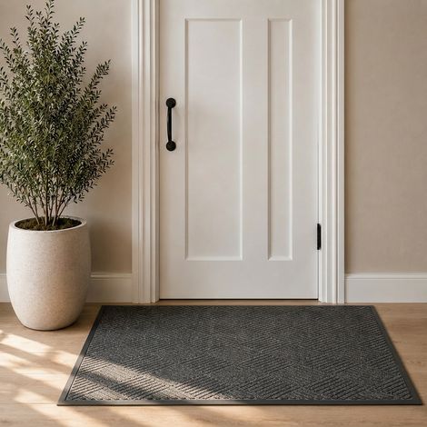 Tapis d'entrée Brush Clean 90x150 cm - Gris (1/5)