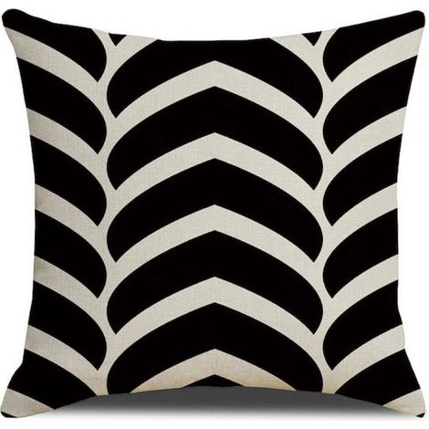 Coussins décoratifs, ensemble, design d'intérieur, imperméables, blanc/noir, 1 pièce (1/5)