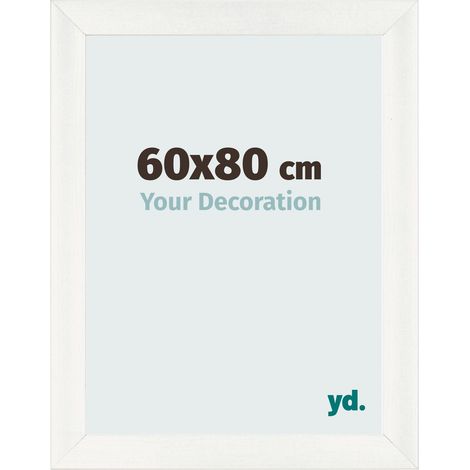 yd. - Cadre photo 60x80 - Blanc Patine - MDF - Pisa (1/5)
