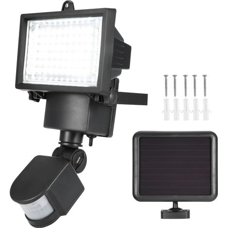 Applique murale solaire à détecteur de présence (60 LED) pour allée, jardin, couloir, extérieur (1/5)