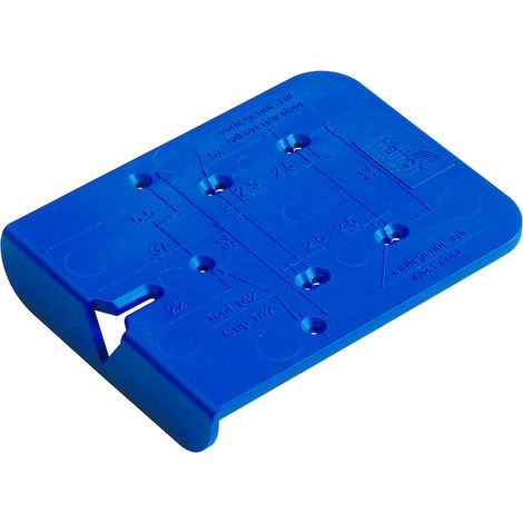 Hettich – Gabarit de centre de charnière bleu jig – Accessoire pour perceuse – Pour bois dur – Précision de perçage améliorée