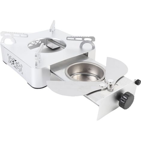 Leichter Spirituskocher aus Aluminiumlegierung mit gleichmäßiger Hitzeverteilung, ideal zum Wandern, Campen, Grillen, Picknicken und Kochen im Freien. (1/5)