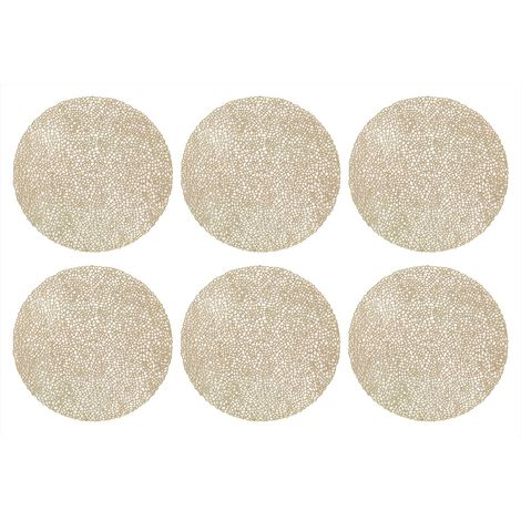 Sets de table en vinyle Fête (lot de 6) Doré 2 (1/4)