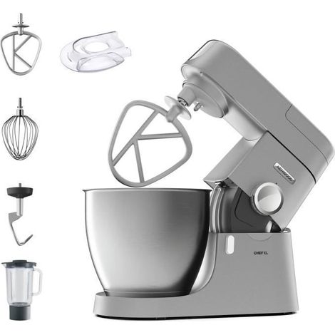 Robot pâtissier Kenwood KVL4110S CHEF XL 1200W – Bol inox 6.7L – Système de mélange planétaire – 3 accessoires inclus