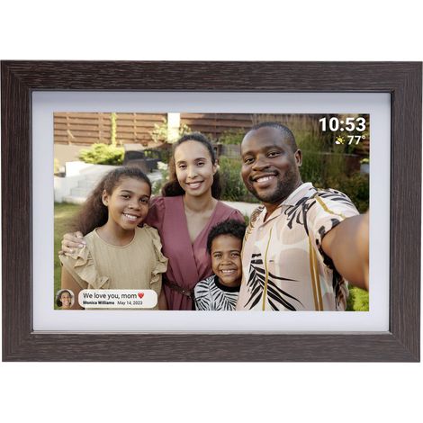 [GEBRAUCHT] B-Ware Denver Pff 1042 Darkwood Digitaler Wi Fi Bilderrahmen 25.7cm 10.1 Zoll Fotorahmen