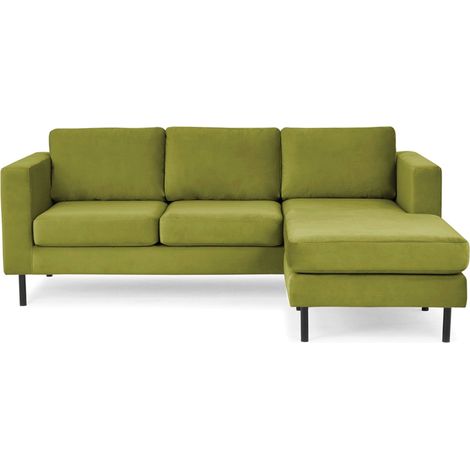 KONSIMO TOZZI Ecksofa aus Schaumstoffe/Holz/Metall in Olive (1/3)