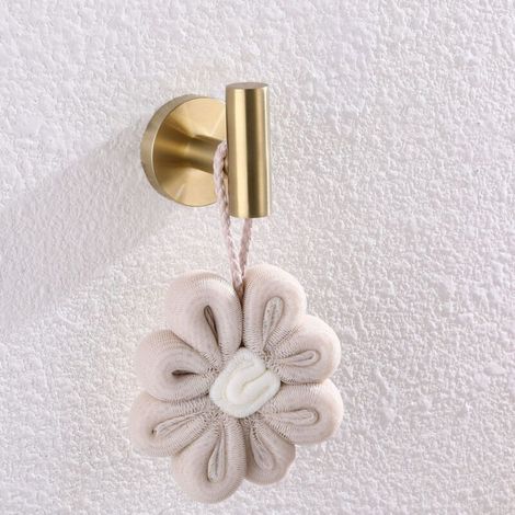 Badezimmerhaken, Wandhaken aus Edelstahl SUS 304 für Badezimmer, Bademantelhaken, Wandhaken, Handtuchhaken, 2er-Pack (1/4)