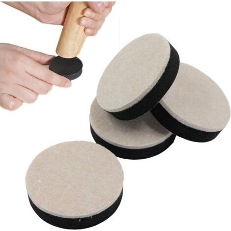 Rehausseurs de meubles 4 pièces 5 cm – Pieds ronds en feutre et EVA – Résistance à l'usure – Installation auto-adhésive rapide (1/5)
