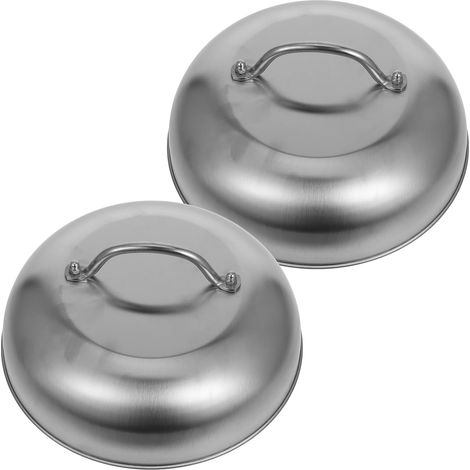 Lot de 2 couvercles de casserole et de poêle en inox de 23 cm (9 pouces), couvercles rechange universels pour plaques cuisson, woks et poêles (1/5)