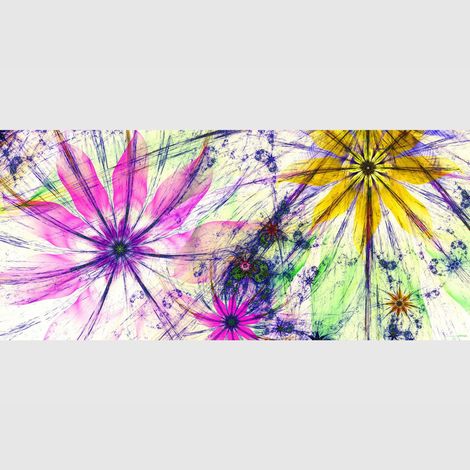Poster intissé - Abstraction de fleur lumineuse - 202x90 cm (1/3)