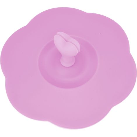 Set de 6 couvercles en silicone anti-poussière, résistants à la chaleur, pour tasses boissons chaudes et froides, motif cartoon, rose, accessoires de cuisine étanches. (1/5)