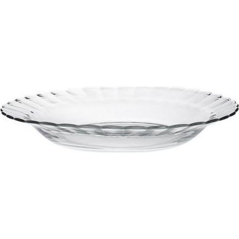 Assiette Creuse - Verre Trempé - Diamètre 23 cm - Pour Service Table - Lot de 6