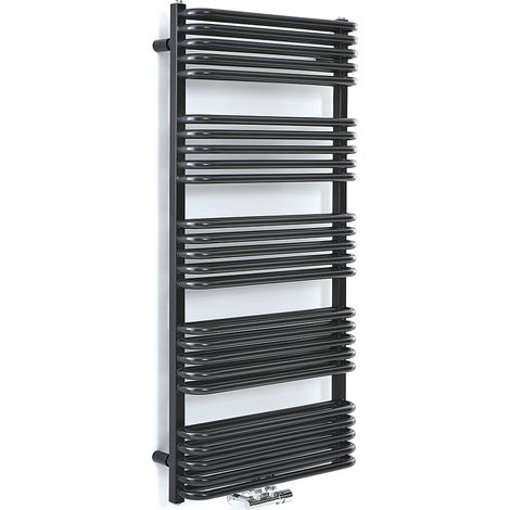 Hudson Reed Arch - Sèche-Serviettes Eau Chaude - 126.9cm x 60cm - Noir (1/4)