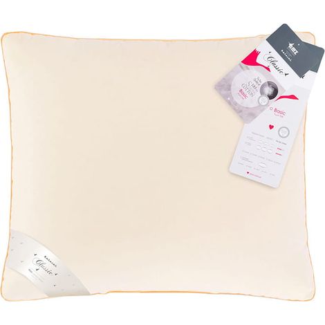 Almohada de plumón de ganso 70% 70x80 Crema básica AMZ (1/5)