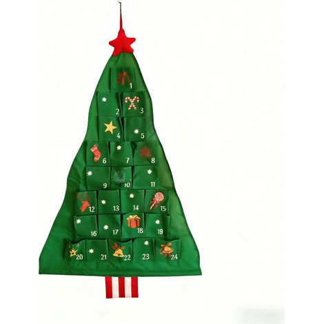 Sac de rangement pour sapin de Noël, housse suspendue grande capacité, organisateur mural pour décorations de Noël, rangement pratique à accrocher derrière une porte, salon, chambre et placard (1/5)