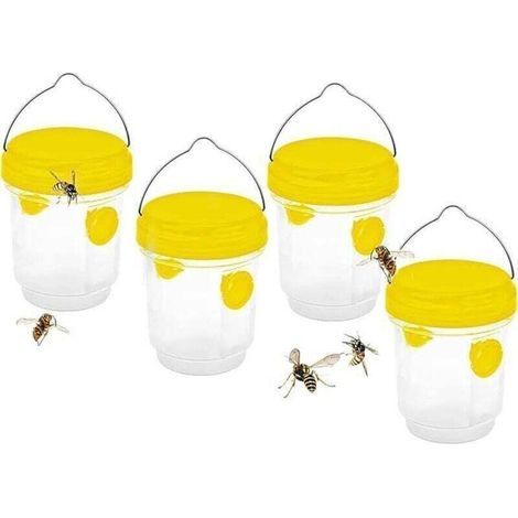 Piege Frelon Asiatique,Piege A Guepes Et Frelons Exterieur À Suspendre,Kit Piege A Frelon pour Bouteille Plastique Interieur, Piege Moustique, Mouche, Moucheron ,4PC