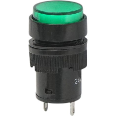 Indicatore di segnale industriale LED verde 24V Ø 16mm Breckner Germany (1/4)