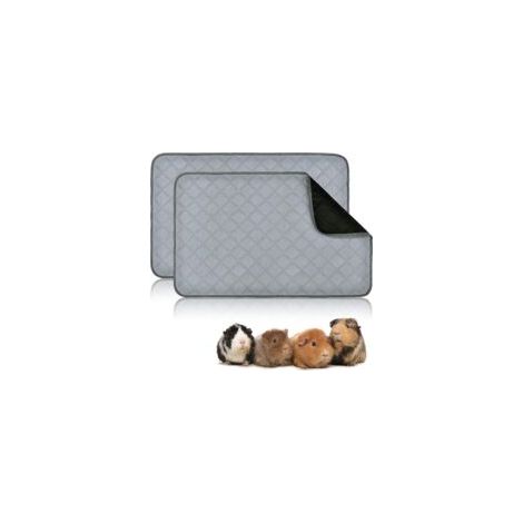 Lot de 2 tapis urinaires lavables pour rongeurs – Absorbants et réutilisables – 90 × 60 cm (1/5)