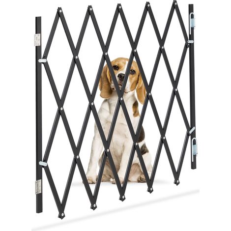 Barrera extensible para perros en color negro