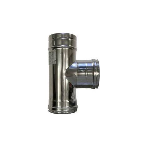 C RACCORDO A T INOX DOP PARETE D 13/18 CM