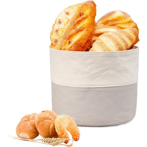 Corbeille à Pain Ronde, Coton, crème, 25 x 25 x 23 cm (1/5)