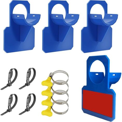 Set di 4 supporti per tubo piscina blu - Protezione antitorsione - Supporto per tubo piscina - Protezione antitorsione in plastica - Anti-tiro (da 30 a 37 mm) (1/4)