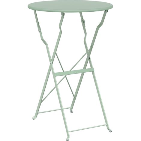 vidaXL Table bistrot Menthe claire Ø 50 x 71 cm Acier revêtu de poudre