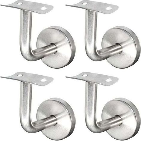 Supports de main courante en inox 4 pièces – Fixation murale pour escaliers et garde-corps – Résistant à la corrosion – Installation facile (1/5)
