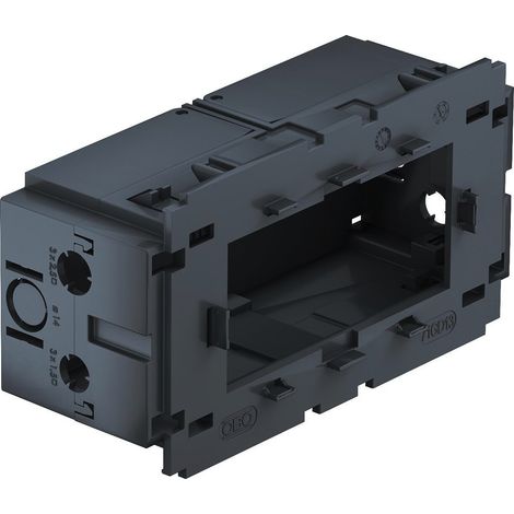 OBO Bettermann Caja de empotrar para aparatos 2 veces para Modul 45 51x76x140 poliamida gris hierro RAL 7011, 6288583