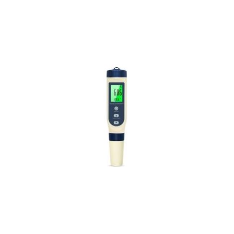 Ph Metre, 5 en 1 PH/TDS/EC/Salinité/Thermomètre, Testeur ph à Écran LCD, Compensation Automatique de la Température, Ph Metre Electronique, Adapté à l'Eau Potable, Aquariums, Piscine (1/4)